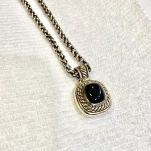 David Yurman Albion Pendant Necklace Black Onyx
